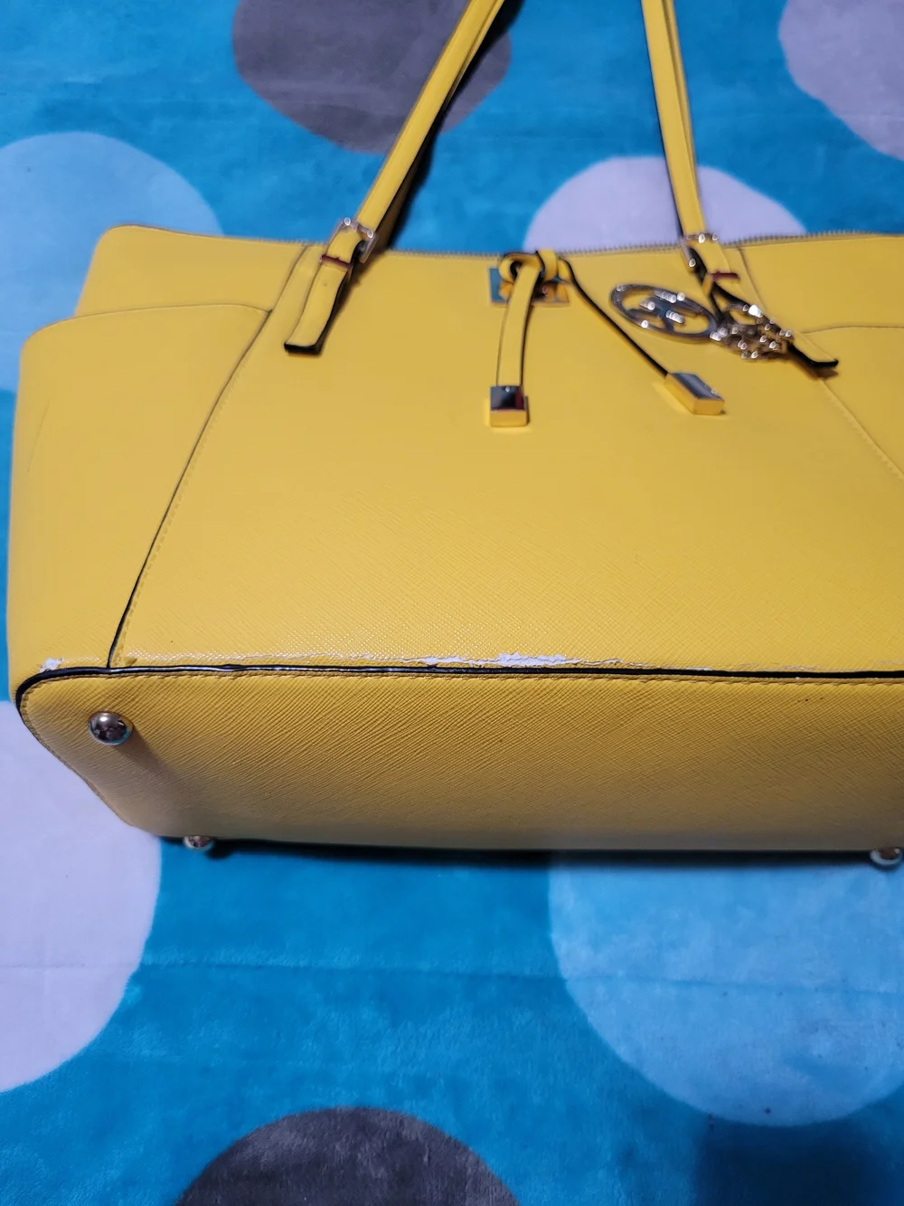 Michael Kors Yellow Saffiano Leather Tote Bag